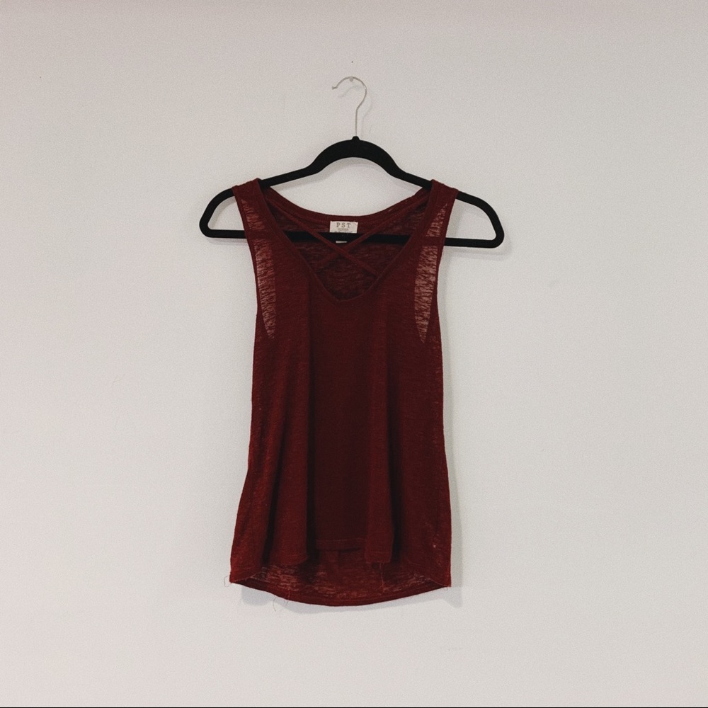 ❌SOLD❌Project Social T Criss Cross Tank